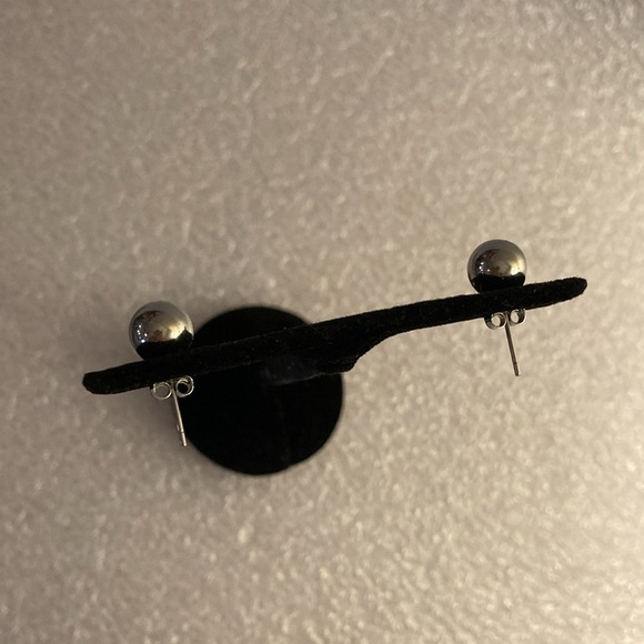NWOT - 925 Sterling Silver Herringbone Ball Chain & Matching Stud Earrings - Picture 9 of 13